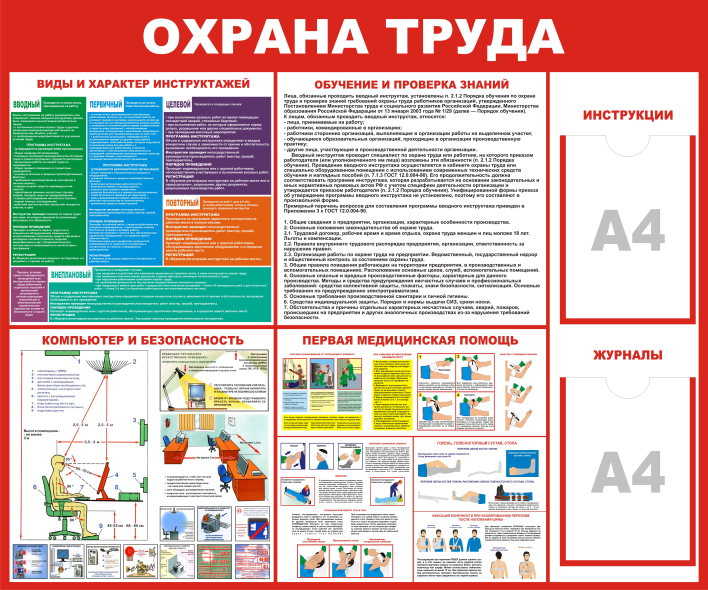 Безопасность труда виды. Стенд пожарная безопасность и охрана труда 100х100см 5 плакатов. Стенд инструктажи по охране труда. Стенд охрана труда инструктаж. Плакат охрана труда на предприятии.